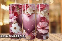 3D Valentine&#039;s Day Tumbler Design | Sublimation Wrap 20 Oz Product Image 1