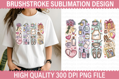 Mother&#039;s Day Brushstroke Sublimation Design -Brushstroke PNG Product Image 1