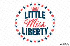 Little Miss Liberty svg, Patriotic svg, 4th of july Svg Product Image 1