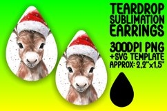 Vibrant Teardrop Earrings Template for DIY , Christmas Water Product Image 1