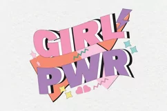 90’s Retro Girl PWR Retro PNG Sublimation Product Image 1