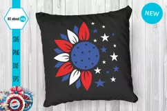 Patriotic Sunflower Svg, Sunflower Svg, Patriotic Svg Product Image 3