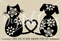 Cat and Dog lover SVG / PNG / EPS / DXF files Product Image 3