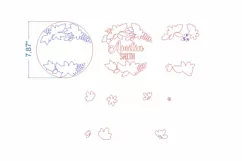 Baby Name Sign SVG Flowers. Laser cut files for Glowforge Product Image 4