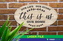 This Is Us SVG | Farmhouse Sign Dxf | Wood Sign Laser File Product Image 1
