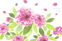 Watercolor Flowers Roses Clipart Product Image 1