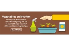 Vegetables cultivation banner horizontal concept Product Image 1