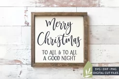 Merry Christmas To All SVG, Christmas Wood Sign SVG Product Image 1