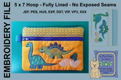 ITH Dinosaur Friends Zipper Bag Zipper Bag - Lined, 5X7 Product Image 1