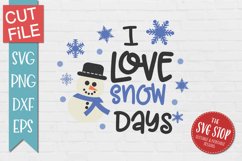 I Love Snow Days | Kids Winter T-shirt SVG Product Image 1