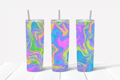 Colorful Marble Skinny Tumbler 20oz Sublimation Designs Product Image 2