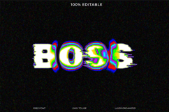 Vibrant Psychedelic BOSS Text Graphic Product Image 1