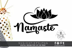 Namaste SVG PNG EPS DXF | Yoga cut file Product Image 1
