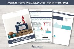 3D Nautical Card SVG | Summer SVG Box Card SVG Product Image 3