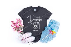 Gildan 64000 Mockup Softstyle Charcoal Grey T-shirt Mock up Product Image 1