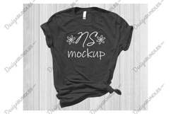 Bella Canvas 3001 Tshirt Mock-up Dark Grey Heather Product Image 1