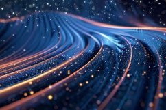 Blue and Orange Waves Background Wallpaper Product Image 1