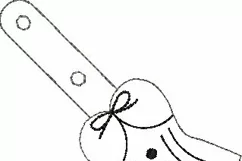 ITH Bathing Suit Vinyl Key Fob or Bag Tag - Snap Tab Machine Embroidery Product Image 2