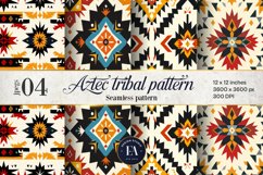 Bright Aztec Tribal Digital paper, Tribal Ethnic pattern Product Image 1