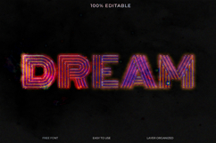 Vibrant DREAM text graphic, perfect for design projects. Product Image 1