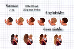 Mother day clipart, Mom clipart, Mother son clipart Product Image 6