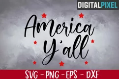 America Yall Svg, 4th Of July Svg, Independence Day Svg Product Image 1