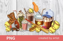 Baseball coffee cups png, Baseball coffee, sport png, game Product Image 3