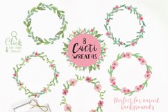 Cacti Cacti Watercolor Clipart Package - 52 pieces Product Image 2