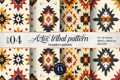 Bright Aztec Tribal Digital paper, Tribal Ethnic pattern Product Image 1