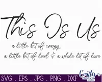 This Is Us A Little Bit Crazy Farmhouse Home Sign Svg Product Image 2