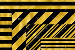 16 Black and Gold Seamless Striped Pattern Digital Papers Product Image 4