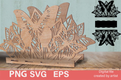 Carved napkin holder SVG, napkin organizer SVG, home decor, Product Image 1