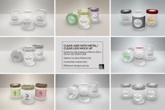 Clear Jars with Metal /Clear Lids Mockup Product Image 3