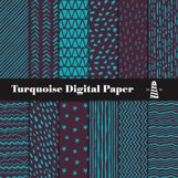 Turquoise Digital Paper Product Image 1