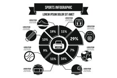 Sport equipment infographic concept, simple style Product Image 1