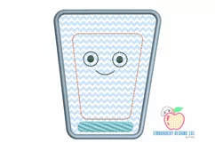 The Face Of Cartoon In Square Shape Appliquel Pattern Product Image 2