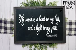 Thy Word is a Lamp to My Feet Psalm 119 svg, christian svg Product Image 2