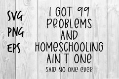 I got 99 problesm Homeschooling ain&#039;t one SVG design Product Image 1