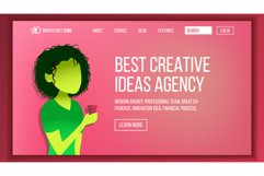Landing Web Page Design Vector. Website Business Screen. Product Image 1