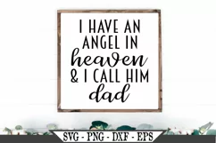 I Have An Angel In Heaven And I Call Him Dad SVG Product Image 1