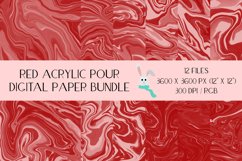 Acrylic Pour Red Digital Paper Bundle for Sublimation Product Image 1