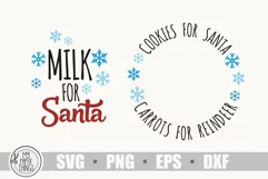 Cookies for Santa | Milk for Santa |Carrots for Reindeer svg Product Image 1
