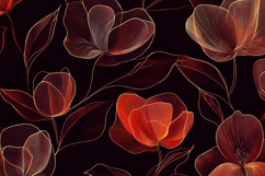 Flowers with Dark Background Wallpaper Product Image 1