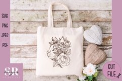 Floral Cat SVG | vinyl cutting | Cat cut file Product Image 6