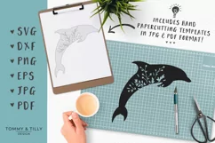 Dolphin Silhouette - SVG DXF PNG EPS JPG PDF Cutting File Product Image 4