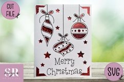 Christmas insert card design| Paper cutting | Cricut Joy svg Product Image 3