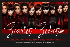 Scarlet Seduction - 10 Black and Red Fashion Portraits Product Image 1