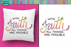 Sublimation Design PNG, Pastel Faith Saying for Sublimation Product Image 1