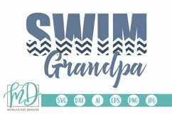Swim Grandpa SVG DXF PNG Cut File Product Image 1
