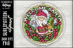 Welcome Santa-Round Sublimation Clipart Product Image 1